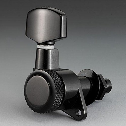 PER TE: 1 Set Schaller M6 135 Machine Heads - 3L/3R - BlackChrome