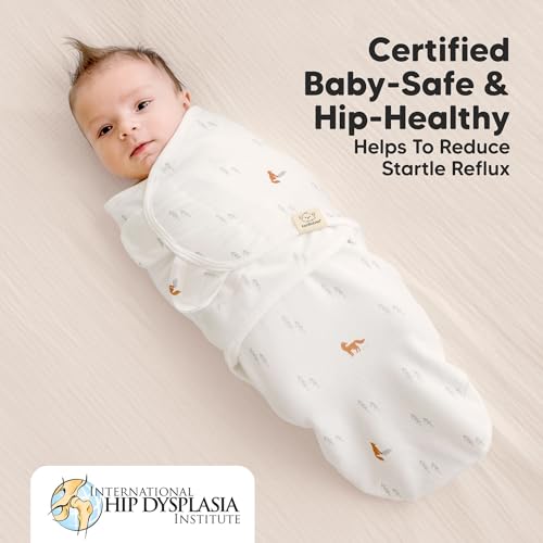 Image of Baby Swaddle Sleep Sacks with Zipper - 3-Pack Swaddles for Newborns 0-3 Months, Infant, Baby Girls, Boys, Soft & Durable Newborn Sleep Sack, Easy Diaper Change Swaddling Blanket (Forest, OS)