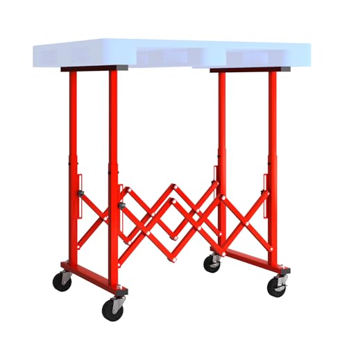 Hymula Mobile Telescopic Automotive Paint Stand With 4 Wheels, Adjustable Universal Body Panel Stand for Car Painting, Mechanical Extending Panel Holder for Auto Body Doors Repair and Spray Work