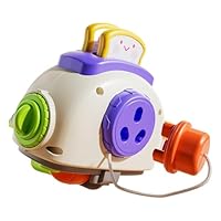 Kids Toy Toaster - Cartoon Pretend Toaster with Funny Design, Bread Maker Toy for Children, Cute Kitchen Plaything with Interactive Play, Kids Accessory for Pretending, Learning, and Playing