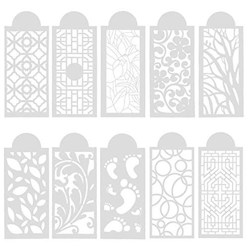 HEMOTON Flor Café Decoración Plantillas Floral Pastel Plantillas Galletas Pintura Molde Barista Plantillas Plantillas…