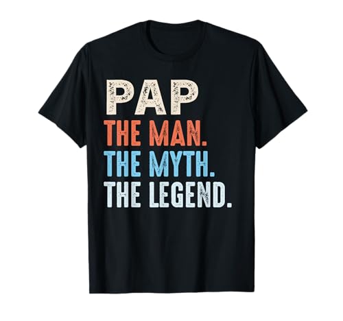PAP Man The Myth The Legend Funny Vintage Día del Padre Camiseta