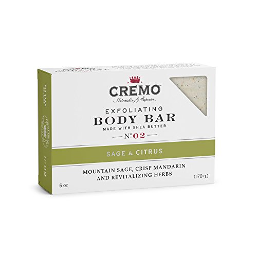 Cremo Exfoliating Body Bar With Shea Butter - Sage & Citrus, 6 ounce