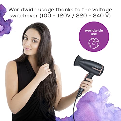 Beurer HC 25 Reise Haartrockner mit Ionenfunktion leistungsstarker Föhn für geschmeidiges & weiches Haar faltbar ideal für unterwegs 1600 Watt weltweite Spannungsanpassung 110 120220 - vue 4