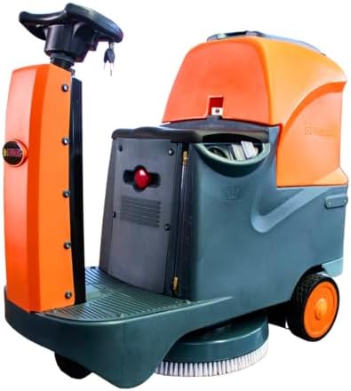 Ride-On Commercial and Industrial Floor Scrubber Machine, 22" Bru...