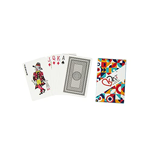 Image of KAT 3 Piece Playing Cards Plastic Coated Black Single Colour Design F Pack Premium Art Card Paper Decks for Bridge Rummy Poker Holi Diwali Taash Game Nights Party & Fun