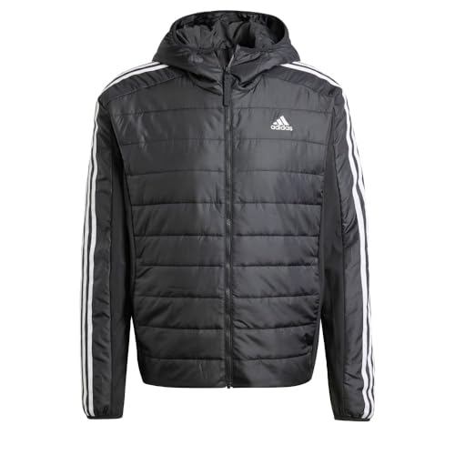 Veste hybride à capuche isolante adidas Essentials 3 bandes pour homme