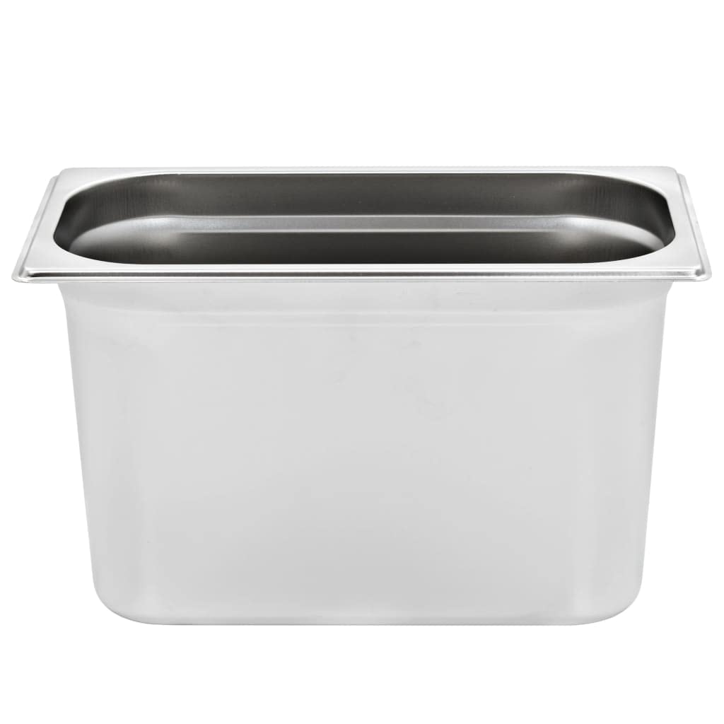 4 recipientes para gastronomía, acero inoxidable GN 1/3, 200 mm, apilables, para cocina profesional, buffet, catering, restaurante, hotel, fiesta, bain-marie, chafing dish, calentador de