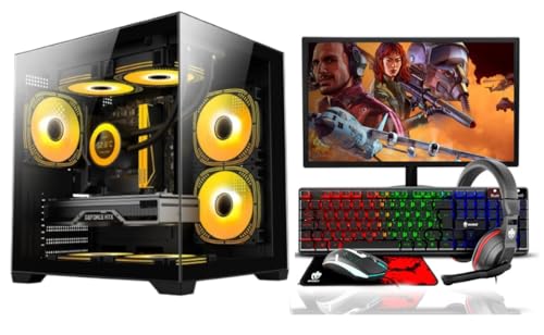 PC Gamer Completo Alligator Shop Intel i7 3770, GeForce RTX 3050, Memoria 16GB DDR3, SSD 480GB, Monitor 20 Polegadas
