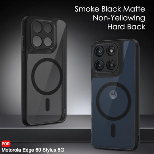 Image of TheGiftKart TPU+PC Hybrid Shockproof Back Cover Case for Motorola Moto Edge 60 Stylus 5G|Hard Back Cover for Motorola Edge 60 Stylus, Black