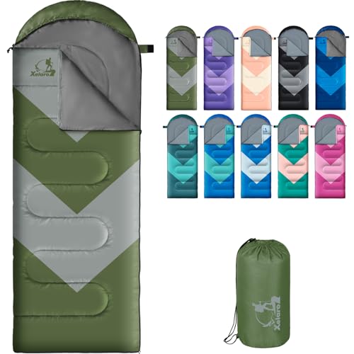 Xelaro Sleeping Bag for Adults, Lightweight Waterproof 3 Season Camping