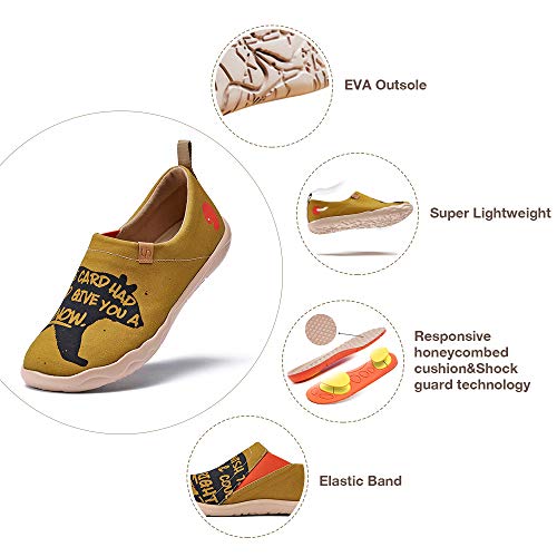 UIN Men's Slip Ons Loafers Canvas Lightweight Sneakers Walking Casual Art Painted Travel Shoes Hug Right Now3