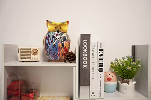 Hutyio Owl Statue Home Decor, Big Size Modern Graffiti Painted Resin Crafts For Office, Living Room, Bedroom, Desk, Coffee Table, Shelf, Tv Stand.… #TOP3