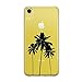 uCOLOR Palm Tree Clear Case Compatible for iPhone XR(6.1 inch),Palm Tree Shockproof Crystal Clear TPU Bumper + Hard Back Protective Cover Compatible for iPhone XR