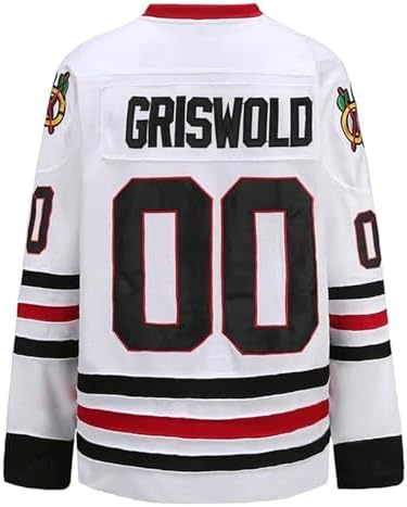 Griswold #00 Movie Hockey Jersey – Stitched Letters and Numbers – Authentic Fabs Apparel S-5XL
