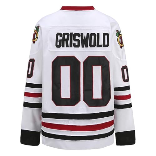 Koszulka hokejowa UNLC Griswold #00 - zszyte litery i cyfry S-5XL Authentic Fabs Apparel, 00#biały, XL