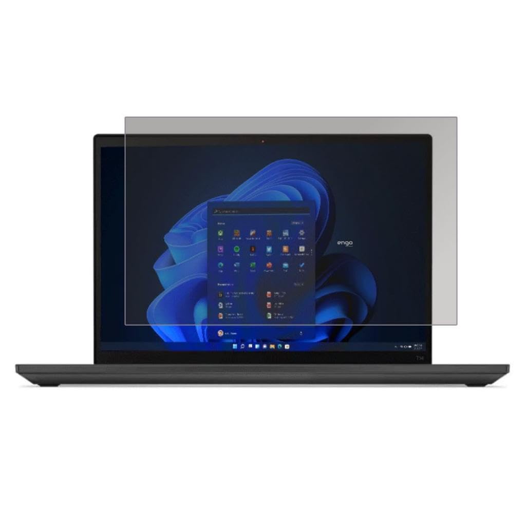 Engo Lenovo Thinkpad E14 Gen 4 14 İnç İle Uyumlu Hayalet Ekran Koruyucu Notebook, Yandan Görünmeyen Anti-Spy Gizlilik (Privacy) Laptop Koruması, 9H Temperli Nano Kırılmaz Esnek Cam, Parlama Önleyici