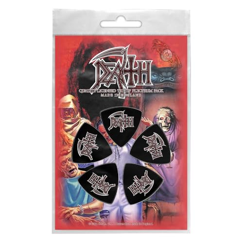 Death Logo Tri-Tip Guitar Pick Pack Set Of 5 Size One Size
