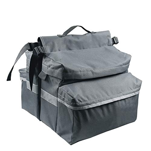Unistrengh Bike Panniers Bags Bicycle Rear Saddle Carrying Bag Outdoor Cycling Luggage Bag Motorcycle Rear Hanging Bag (Gray) #TOP3