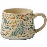 QIXCOZTI Ceramic Coffee Mug, 13oz Floral Design...