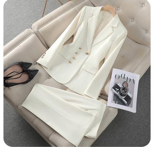 Travail de bureau lady blazer et veste ajustée formelle à col cranté - 3