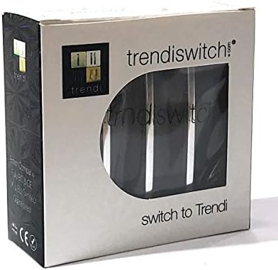 Trendi Switch Art-Ss6Bk 10 a Trendi 3 Gang 2 Way Artistic Modern Glossy Rocker Tactile Light Switch - Gloss Black