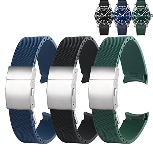 Correa de silicona de 21 mm para Longines HydroConquest, el accesorio negro para su día a día 2