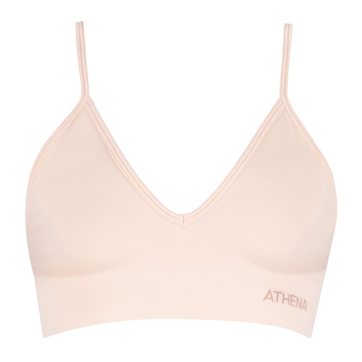 Athena - My Petit Prix Women's Bra - Seamless - Ultra Soft, Breathable, Stretchy Microfiber - Oeko-TEX Standard 100 Label, Beige, S