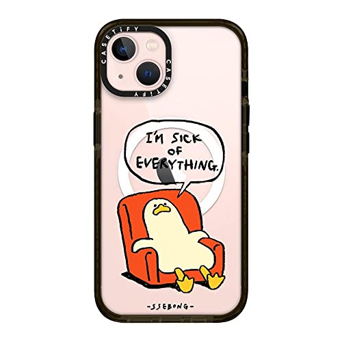 CASETiFY MagSafe �Ή� �C���p�N�g�P�[�X iPhone 13 - Melting duck - �N���A �u���b�N