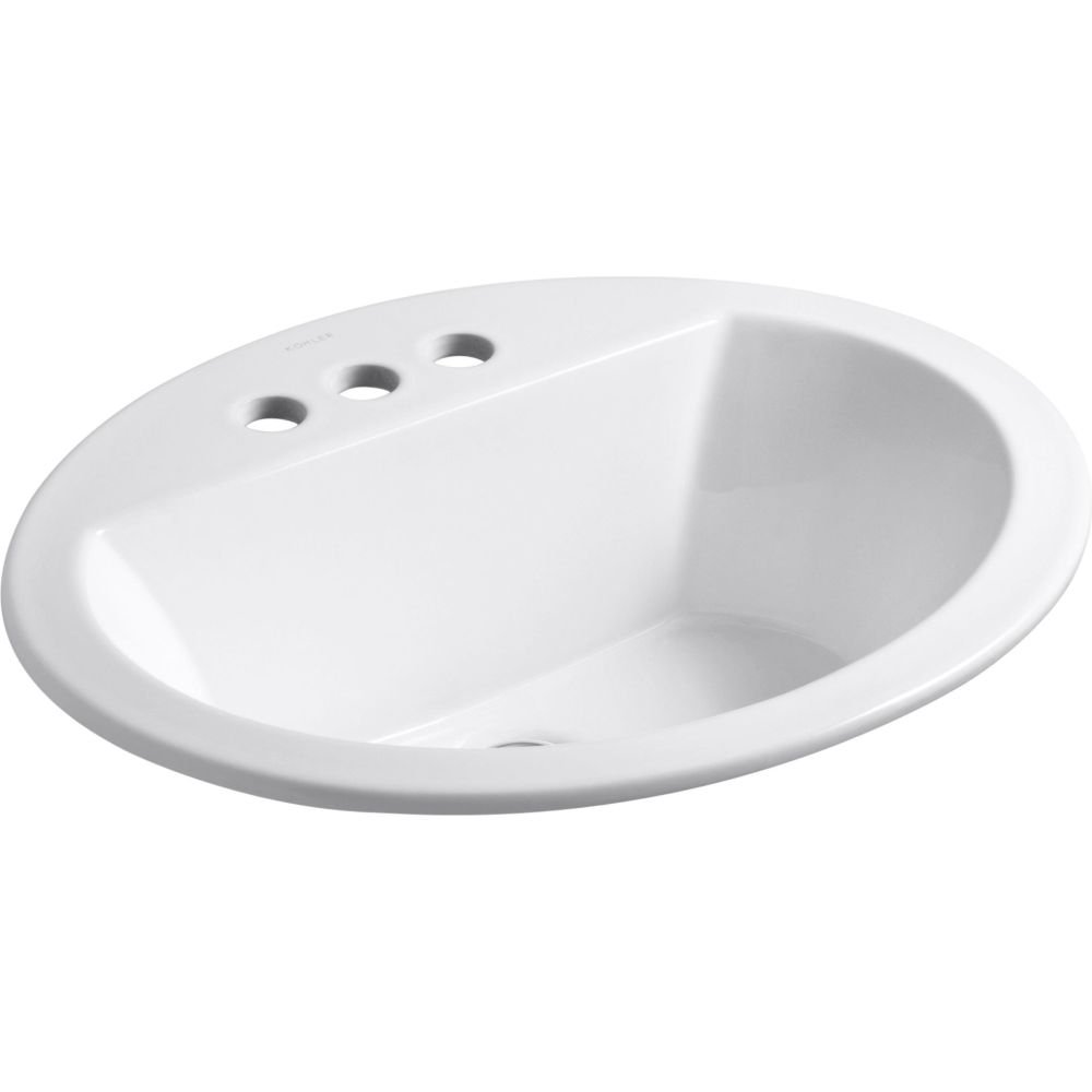 Lavabo Kohler K-2699-4-47 Bryant con acabado cerámico premium para baños sofisticados