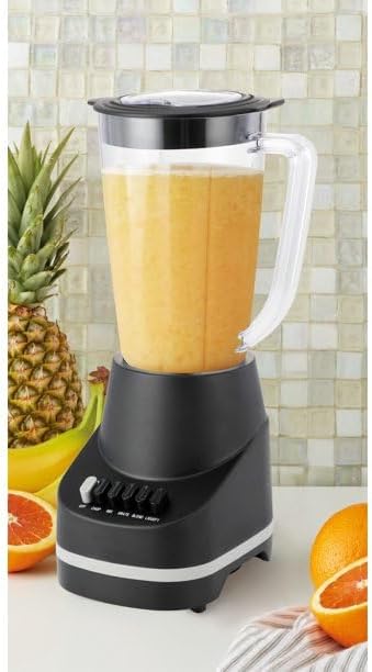 6 Speed Blender with 48 Ounce Jar, 500 Watt, Black, Blade Material: 4 point, 301 Stainless Steel