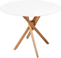 Mesa De Jantar 70,80,90cm Akemi Tampo Redondo Para 4 Lugares MDF (Branco, 70cm)