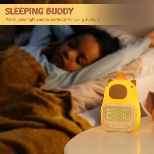 Image of One94Store Bear Shape Digital Alarm Clock with LED Display & Night Light | Snooze, Timer, Temperature | Kids Bedside Clock for Bedroom & Home Decor