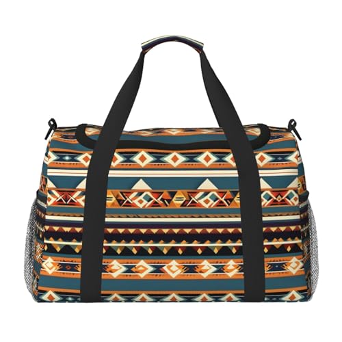 Sac de sport avec motif amérindien imprimé noir pour exprimer votre style