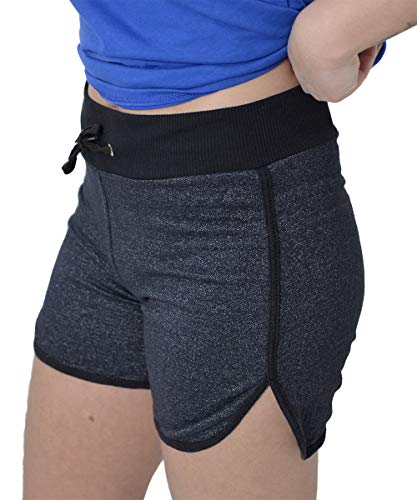 Kit de 3 Shorts Feminino Moletinho New Basic (Preto, Chumbo, Rosa, G)