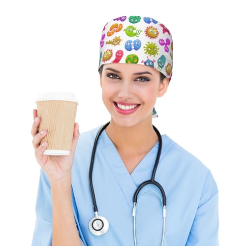 Image of Surgical Caps Men Women, Scrub Cap with Sweatband Adjustable