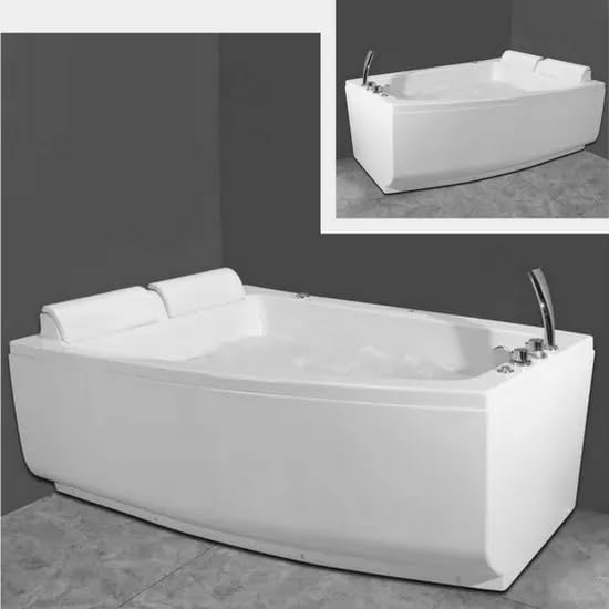 Bagno Italia Bañera hidromasaje opcional completa 180 x 120 cm 2 plazas luces bluetooth calentador derecho o izquierdo