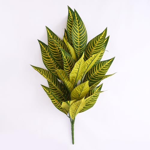 Image of TIED RIBBONS Pack of 2 Artificial Tree Plant Croton Green Plant Fake Trees for Indoor Outdoor Home House Office Garden Modern Decoration Gift - (27.5 Inch, Vase not Included)