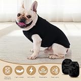 Hundepullover Hundemantel Fleece für Kleine Hunde Fleecemantel Hunde Fleece Pullover für Kleine Hunde Katzenpullover Fleecejacke Hundekleidung für Chihuahua Französische Bulldogge(Schwarz,S)