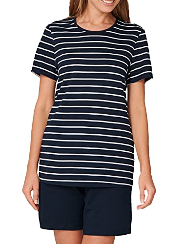Schiesser Damen Schlafanzug Kurz Baumwolle Modal - Nightwear Pyjamaset,...
