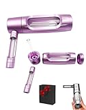 Water Pipe - Portable Hidden Compartment Pipe with Box, Airtight Aircraft Grade Aluminum Metal, Pocket-Sized, Easy to Use and Clean(Purple)