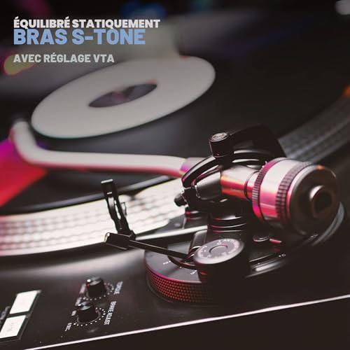 Reloop RP-7000 MK2 - Platine DJ Professionnelle avec entraînement Direct Upper Torque Quartz, Nouvelle Base de Bras de Lecture, réglable en Hauteur statiquement – vue 9