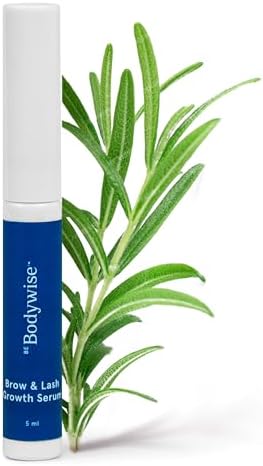 Be Bodywise Brow & Lash Growth Serum 5ml | For Thicker & Fuller Brows & Lashes | With 4% Anagain, 3% Redensyl, 2% LashLD & 1% Rosemary | 100% Eye Safe & Fragrance Free