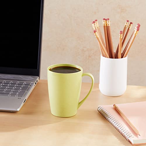 Okuna-Outpost-6-Pack-12oz-Wheat-Straw-Mugs-Dishwasher-Safe-Unbreakable-Coffee-Mug-Set-with-Handles-Reusable-Plastic-Mug-for-Coffee-Tea-Milk-Warm-Beverages-3-Colors-4x3x4-in