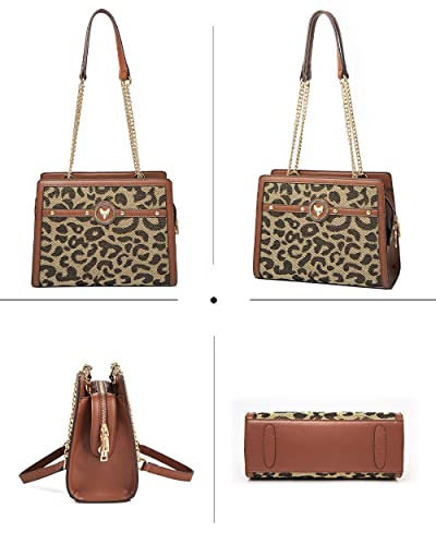 Foxlover Fashion Chain Shoulder Bag For Women Ladies Leopard Pattern Handbag Purse #TOP5