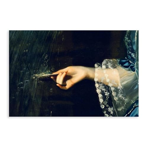 Peinture Dark Academia main victorienne toile 30x45 cm décoration moderne
