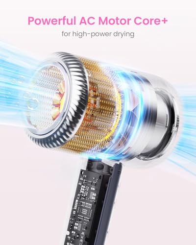 Secador de Pelo Ionico BESTOPE PRO, 110.000 RPM Secador Ionico Profesional, con 5 Velocidades y 6 Temperaturas, Tecnología de Iones Negativos, Negro - imagen 3