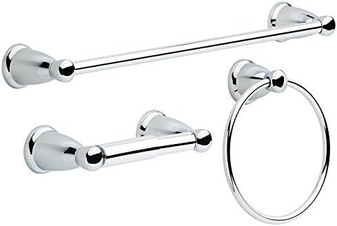 Franklin Brass Kinla -towel Bar Accessory Set, Polished Chrome -bathroom -towel Holder, -bathroom Accessories, KIN3PC-PC