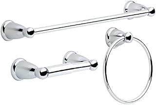 Franklin Brass Kinla 3-Piece Bath Hardware Towel Bar Accessory Set, Polished Chrome
