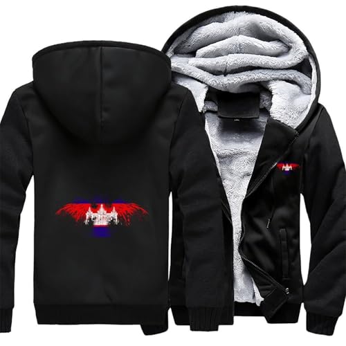 Men's Pullover Hoodie Jackets Sweatshirt,Patriotic Pattern Full Zip Warm Thick Coats Vintage Long Sleeve Jacket Gents-14